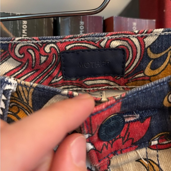 Mother The Hustler Ankle Fray Paisley Jeans 🌼 - Picture 5 of 10